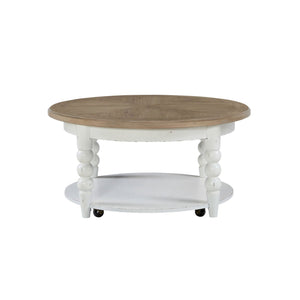 Turnberry Park - Round Cocktail Table - Washed White