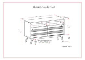 Clarkson - TV Stand - Rustic Natural Aged Brown