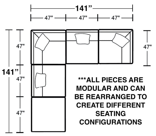 Posh - Modular Sectional And Ottoman