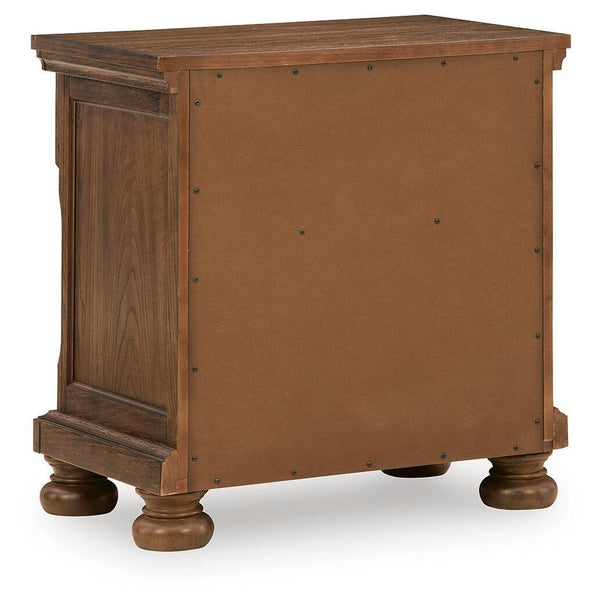 Zackaryn - Two Drawer Night Stand - Warm Brown