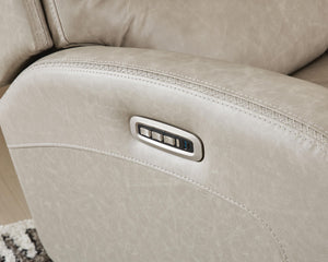 Motion-Max - Swivel Glider Power Recliner - Stonewash