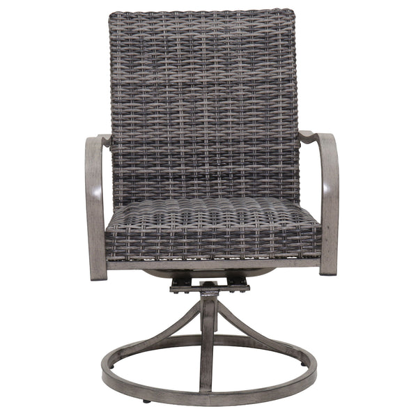 Outdoor Swivel Dining Chair (Set of 2) - Gray