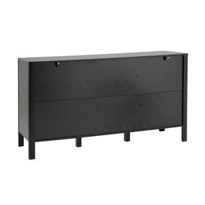 Colored Fluted Sideboard With 3 Doors And 1 Drawer