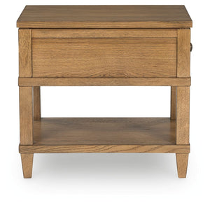 Sharlance - Rectangular End Table - Light Brown