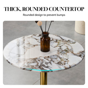 End Table For Living Rooms - Gold / White