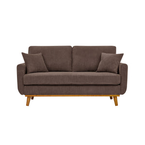 Upholstered Loveseat With Arms And Pillows