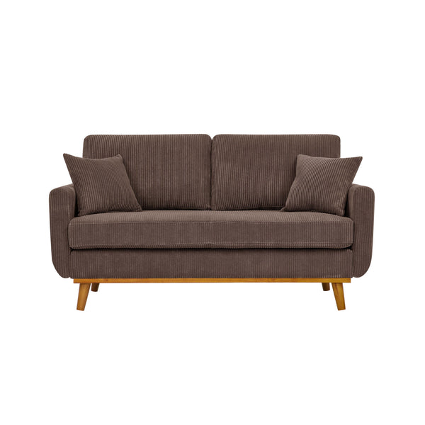 Upholstered Loveseat With Arms And Pillows