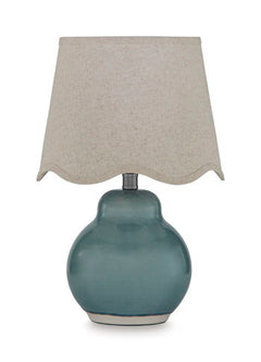 Byronburg - Ceramic Table Lamp - Blue / Beige