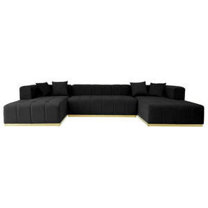 Nolan - U-Shape Corner Sofa - Black