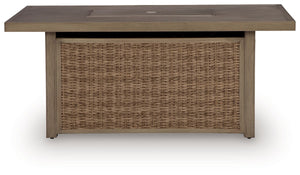 Laguna Heights - Rectangular Fire Pit Table - Beige