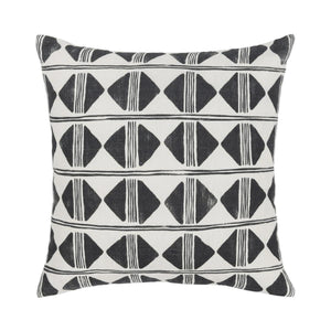 Nubia - 22" x 22" Pillow - Black / White