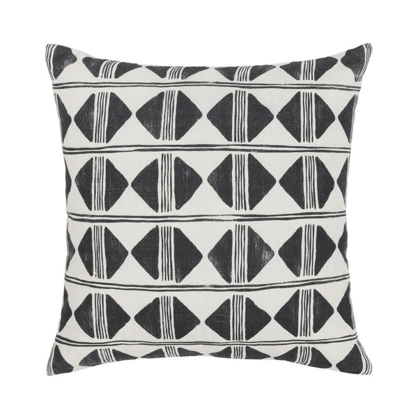 Nubia - 22" x 22" Pillow - Black / White