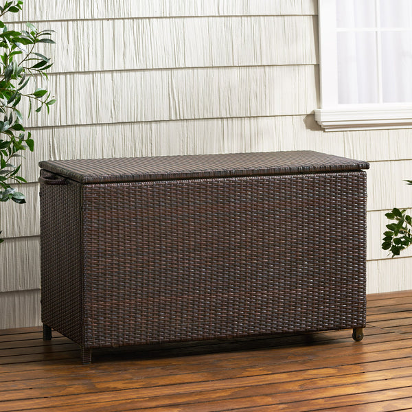 Blake - Wicker Cushion Box - Brown Multi