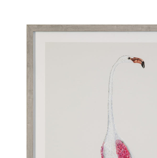 Vintage - Flamingo I Framed Print - Pink