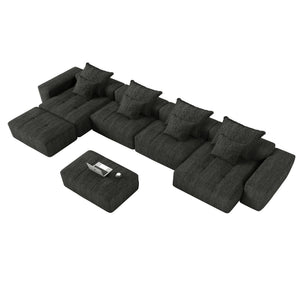 Modern Oversized Diy Combination, Modular Sectional Sofa With Pillows
