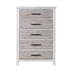 Backroads - 5 Drawer Chest - Weathered White