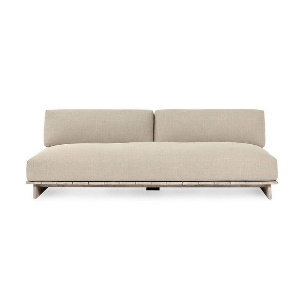 Livia - Teak Outdoor Sofa - Taupe