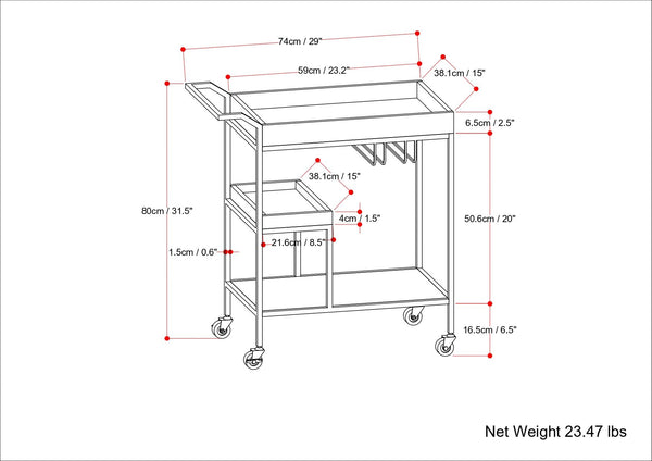 Barnes - Bar Cart - Natural