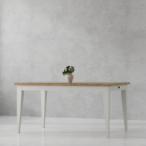 Americana Modern Dining - Rectangular Extendable Dining Table With 6 Upholstered Dining Chairs - Cotton