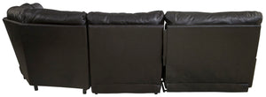 Como - 5 Piece Italian Leather Match Reclining Sectional