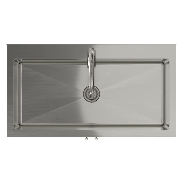 Reed - Deluxe Laundry Cabinet With Pull-Out Faucet And Stainless Steel Sink