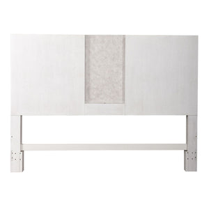 Mirage - King Travertine Panel Headboard - Wirebrushed White