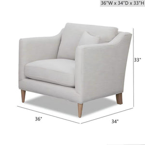 Chair With High Track Arms - Beige