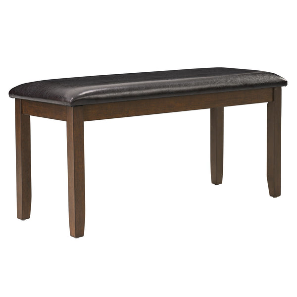 6 Piece Dining Table Set & Bench And Chairs For Dining Room - Dark Walnut