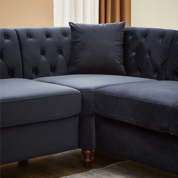 Streamline Modern L-Shaped Corner Sofa