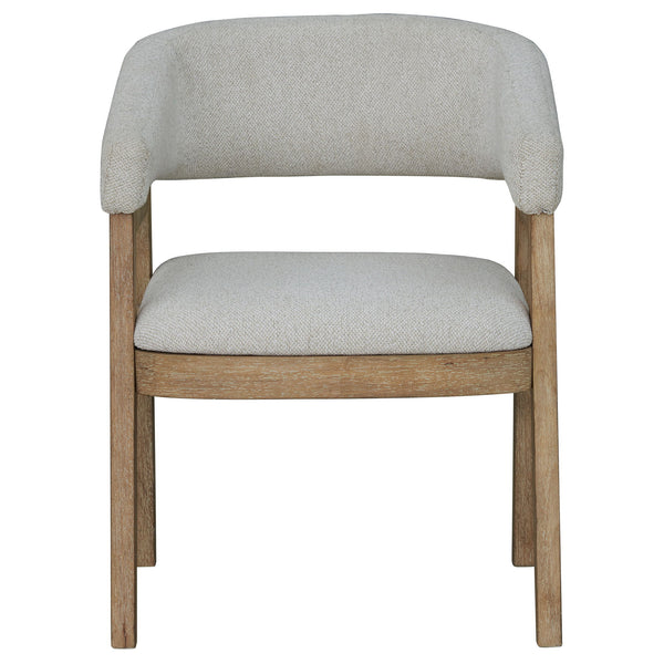 Escape - Dining Barrel Dining Chair (Set of 2) - Glazed Natural Oak / Mirage Mist