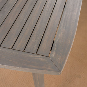 Modern Indoor Square Acacia Wood Dining Table With Toothpick Leg Design