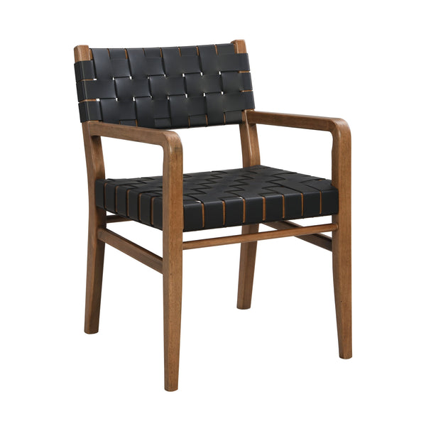 Modern Style Dining Chair With Upholstery - Black