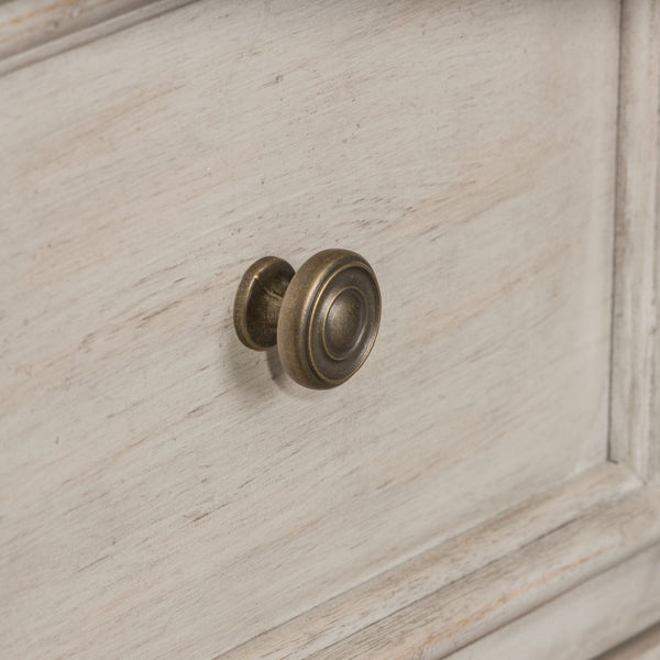 Heartland - 2 Door 6 Drawer Chesser - Antique White / Tobacco Tops