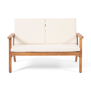 Serenit - 2 Piece Patio Set With Cushions, Loveseat And Coffee Table - Beige / Brown