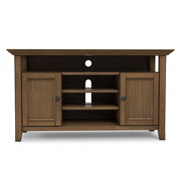 Amherst - TV Media Stand - Rustic Natural Aged Brown