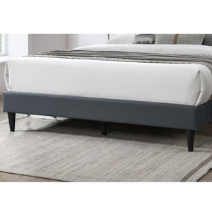 Bed With Nailhead Trim Accents, Upholstered Platform Frame