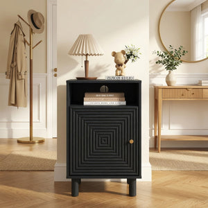 Nightstand With Charging Station & Storage