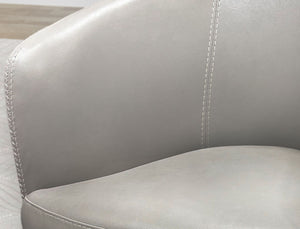 Barolo - 100% Italian Leather Swivel Club Chair (Set of 2)