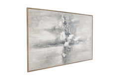 Quiet Reflection Framed Canvas - Silver