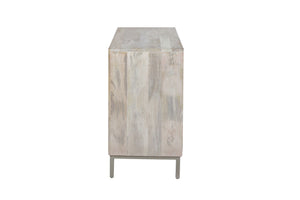 Leia - Bar Cabinet - White Mango / Ivory Bone / Gray