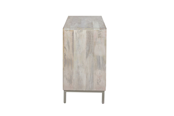 Leia - Bar Cabinet - White Mango / Ivory Bone / Gray