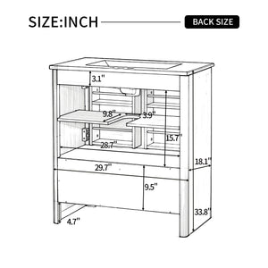 Softened Modern Bathroom Vanity With Sink
