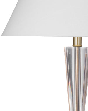 Devon - Table Lamp - Clear / Brushed Gold