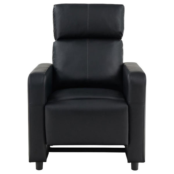 Toohey - 3 Piece Upholstered Tufted Recliner Living Room Set - Black