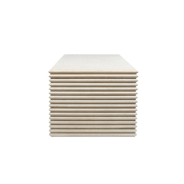 Veda - Geometric Waterfall Dining Table - White
