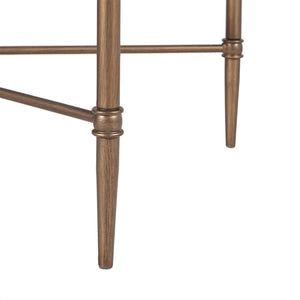 Metal Rectangle Coffee Table With Tempered Glass Top - Bronze
