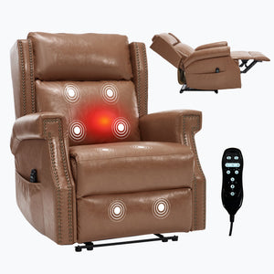 Manual Recliner Chair With Heavy Duty Motion Mechanism, 8 Vibrating Nodes And 3 Massage Modes For Living Room