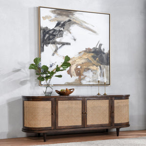 Teresa - 4 Door Buffet - Walnut / Natural Brown