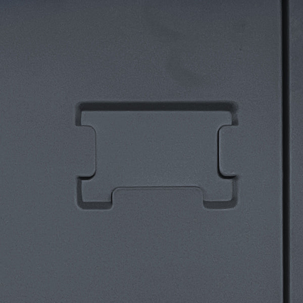 6 Door Lockers With Lock For Secure Storage - Black