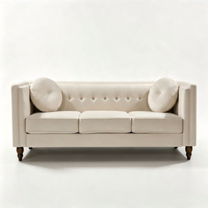 Chesterfield Sofa With Square Arms For Living Room